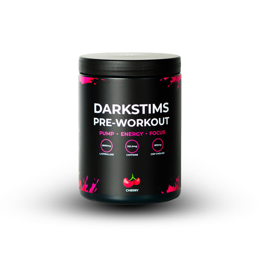 Darkstims Pre V4 500g pre-workout tub