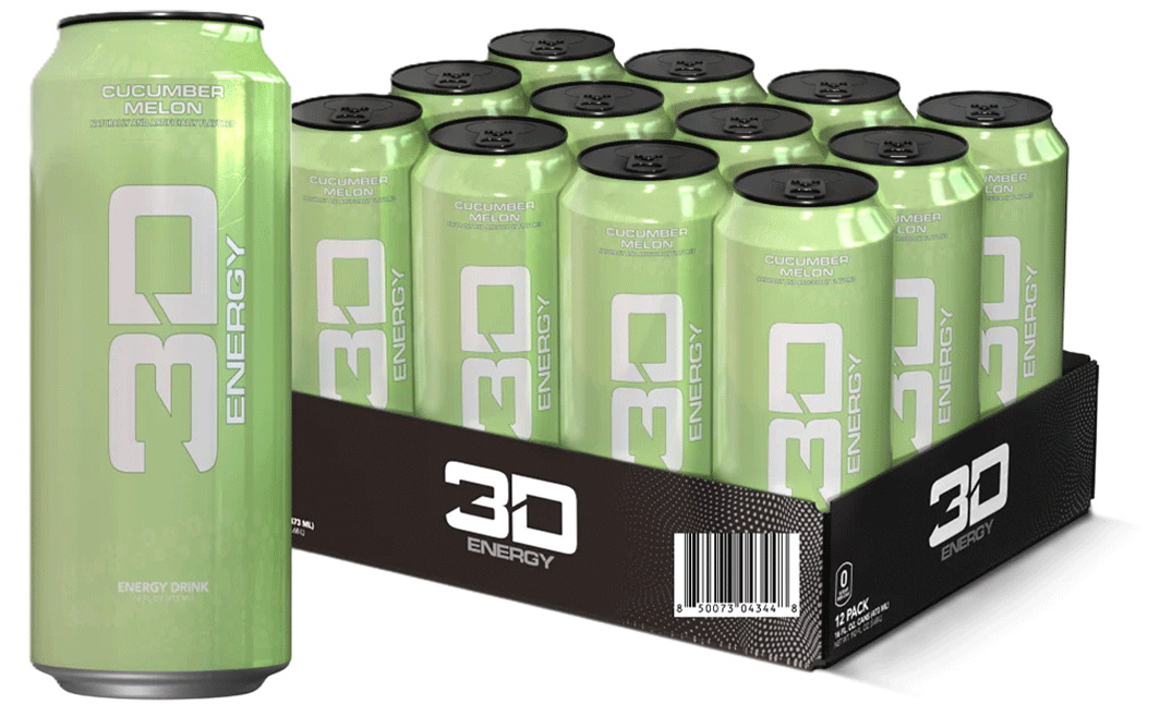 3D Energy Cucumber Melon case of 12 x 473ml