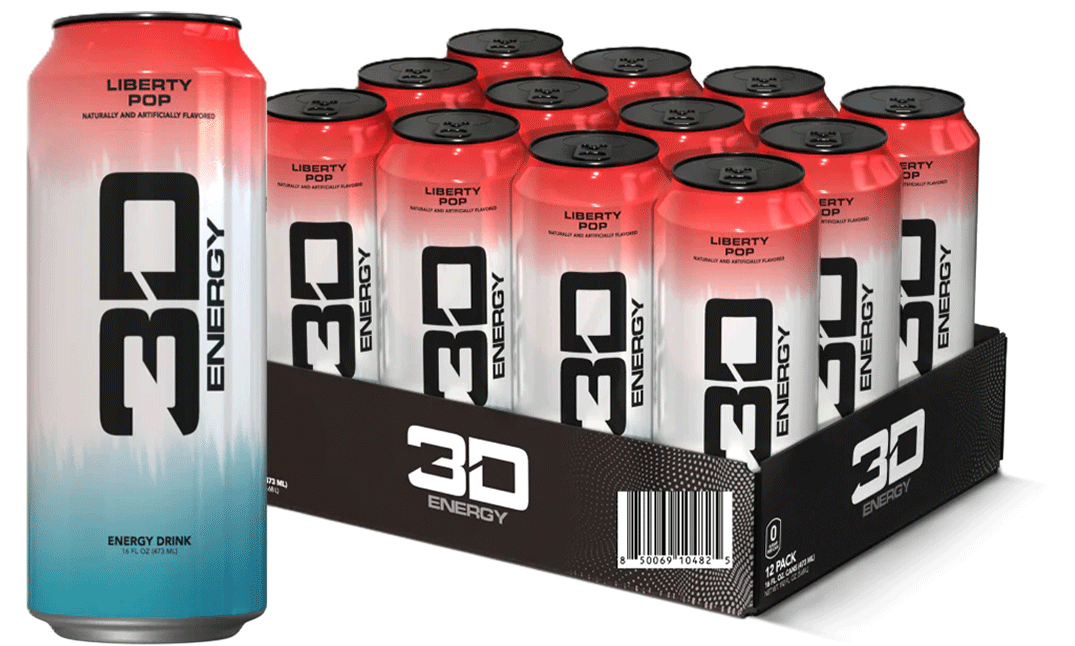 3D Energy Liberty Pop case of 12 x 473ml