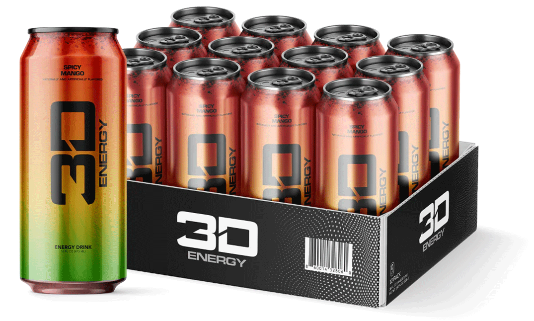 3D Energy Spicy Mango case of 12 x 473ml