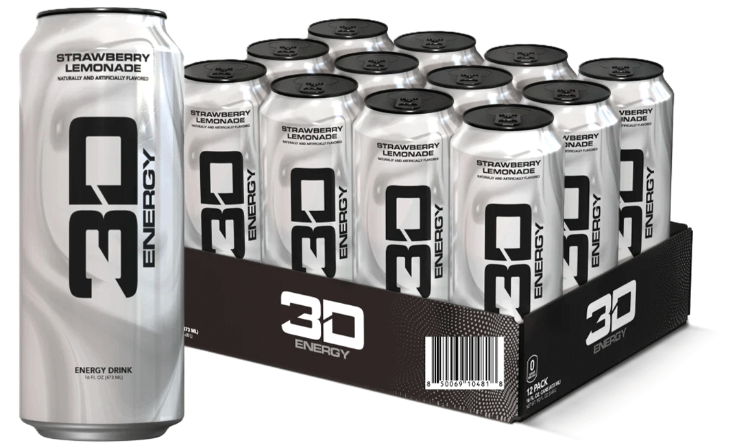 3D Energy Strawberry Lemonade case of 12 x 473ml