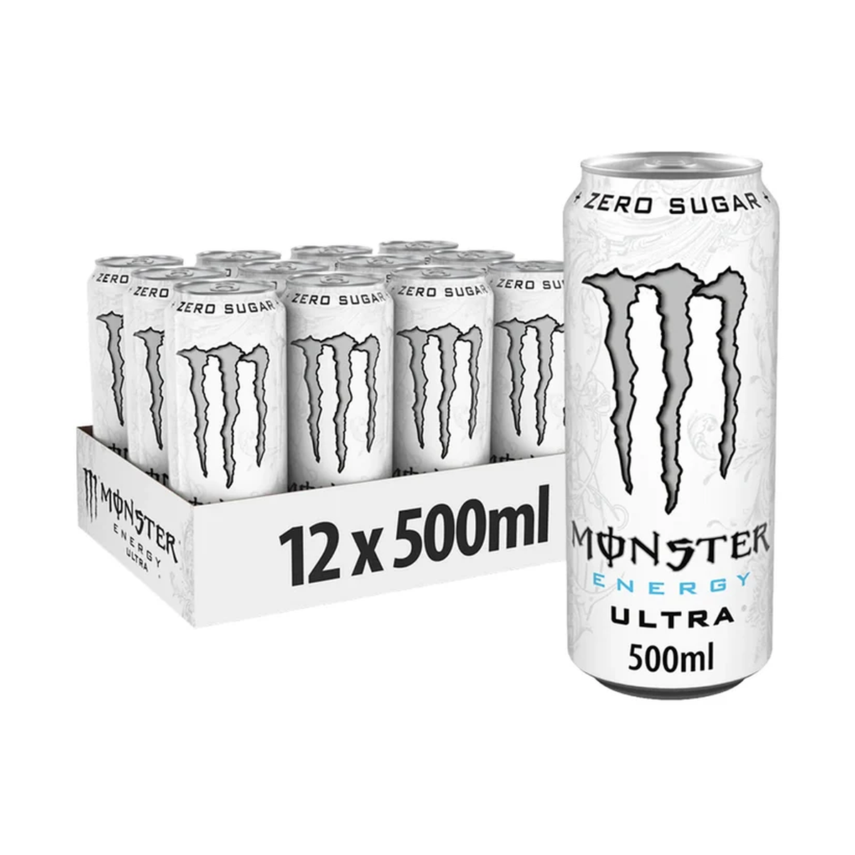 Monster Energy Ultra White zero sugar 12 x 500ml case