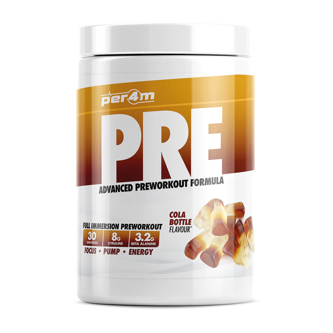 Per4m Pre 570g pre-workout tub