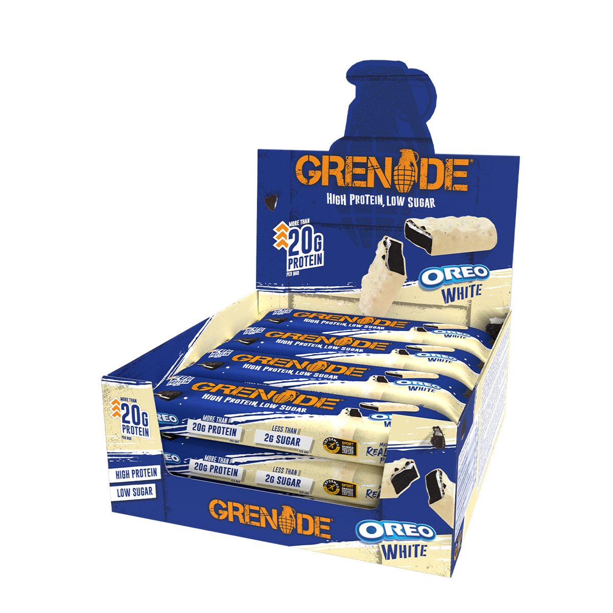 Grenade Protein Bar 12x60g Oreo White